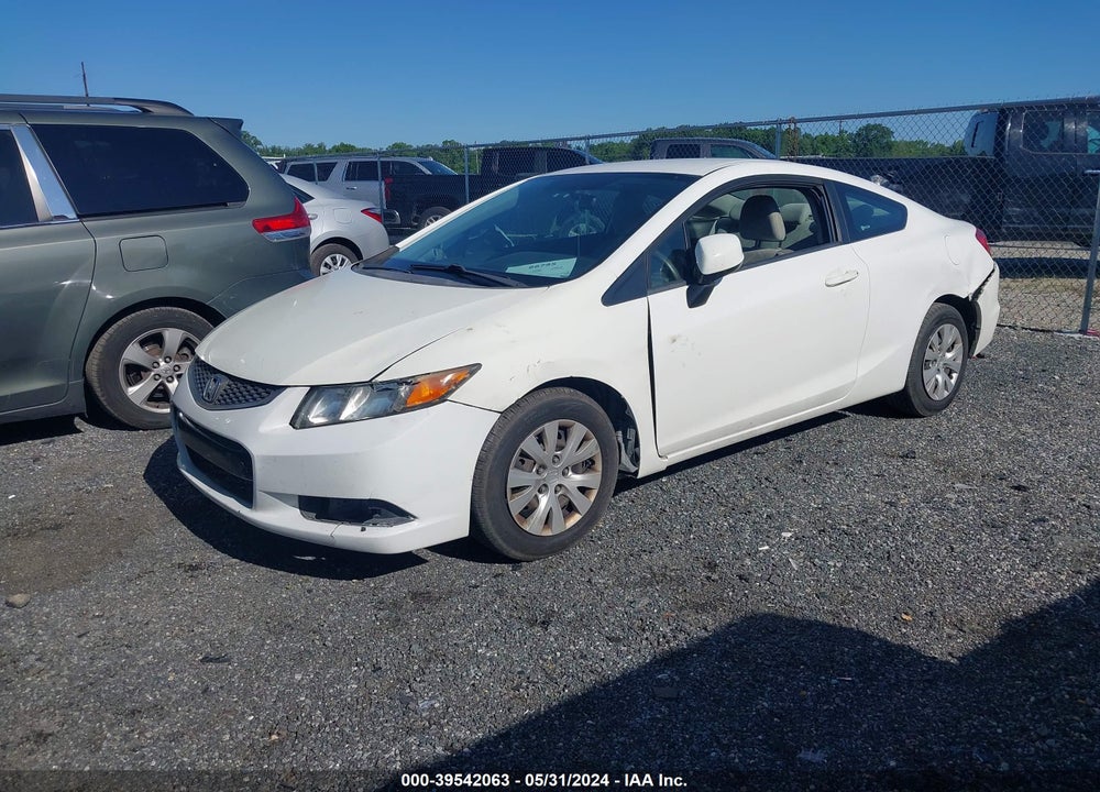 2012 HONDA CIVIC VIN: 2HGFG3B55CH557505