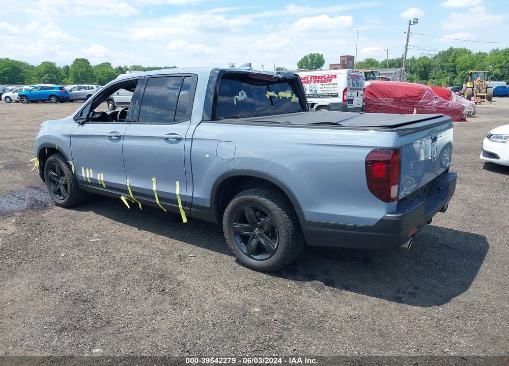 2022 HONDA RIDGELINE BLACK EDITION VIN: 5FPYK3F86NB029059