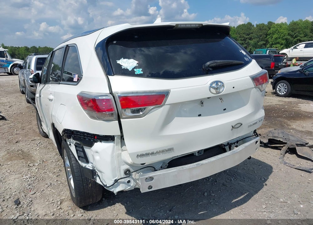 2016 TOYOTA HIGHLANDER LIMITED V6 VIN: 5TDDKRFH7GS330111