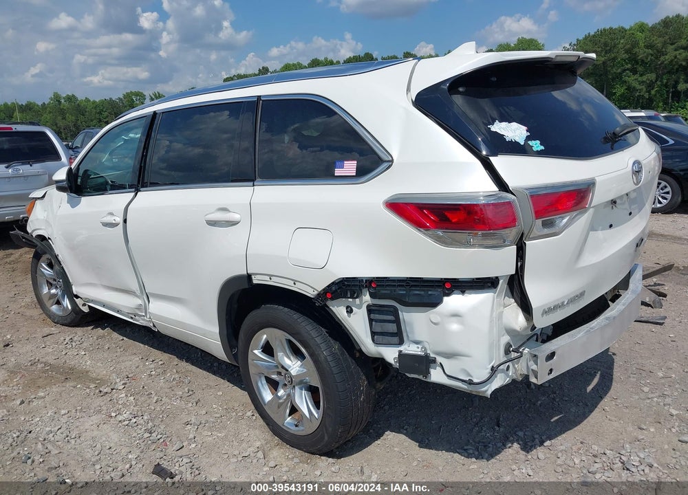 2016 TOYOTA HIGHLANDER LIMITED V6 VIN: 5TDDKRFH7GS330111