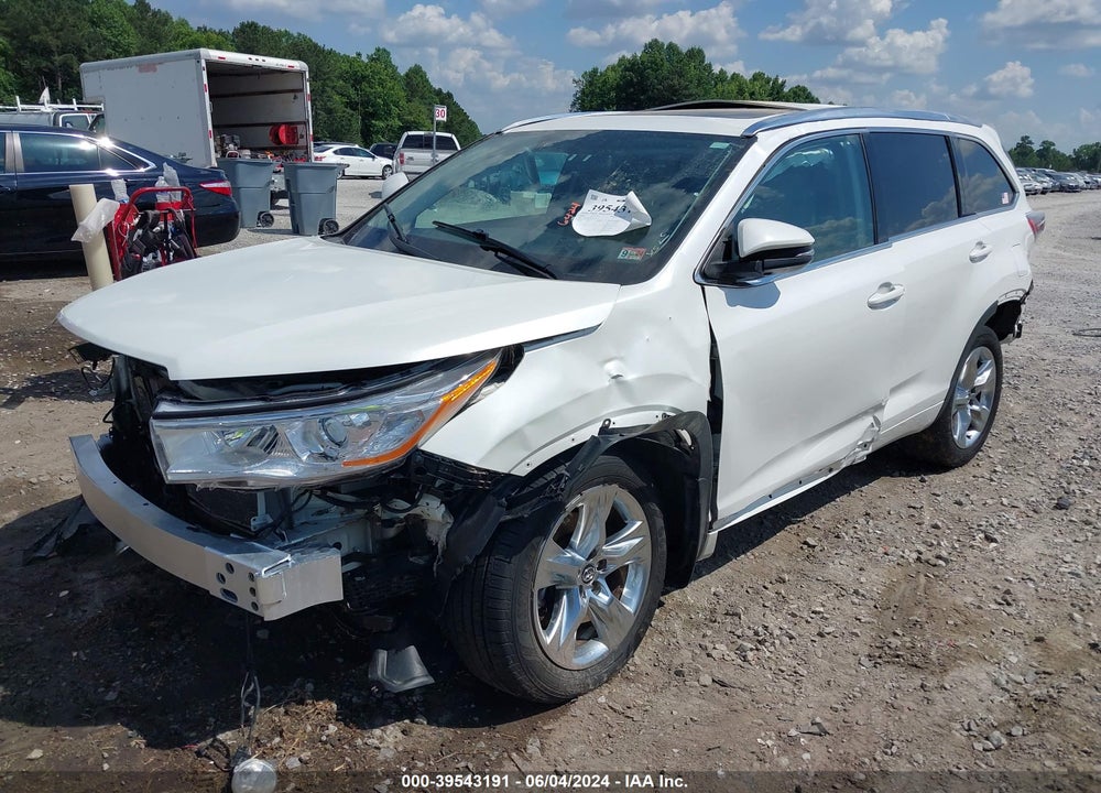 2016 TOYOTA HIGHLANDER LIMITED V6 VIN: 5TDDKRFH7GS330111