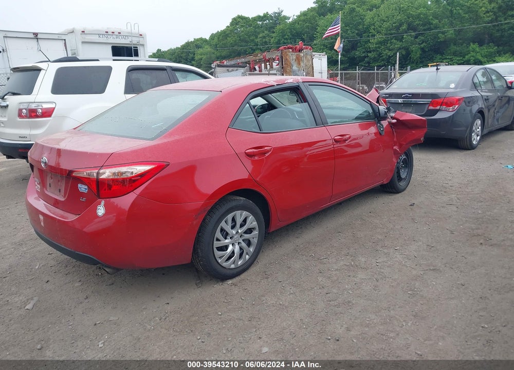 2018 TOYOTA COROLLA LE VIN: 2T1BURHE0JC114475