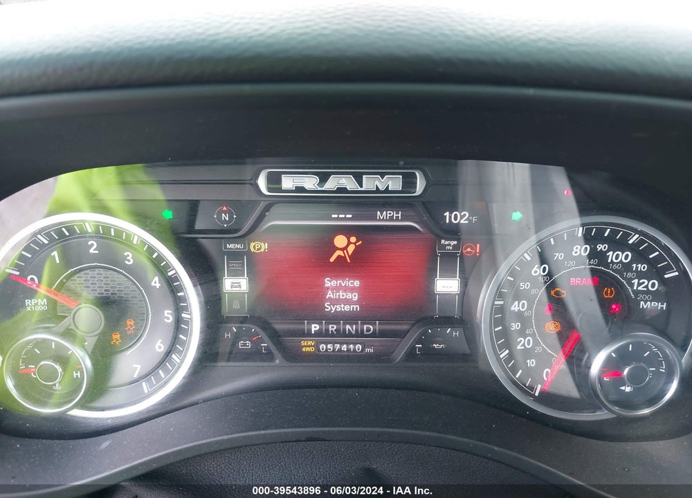 2021 RAM 1500 BIG HORN 4X4 5'7 BOX VIN: 1C6SRFFT7MN744293
