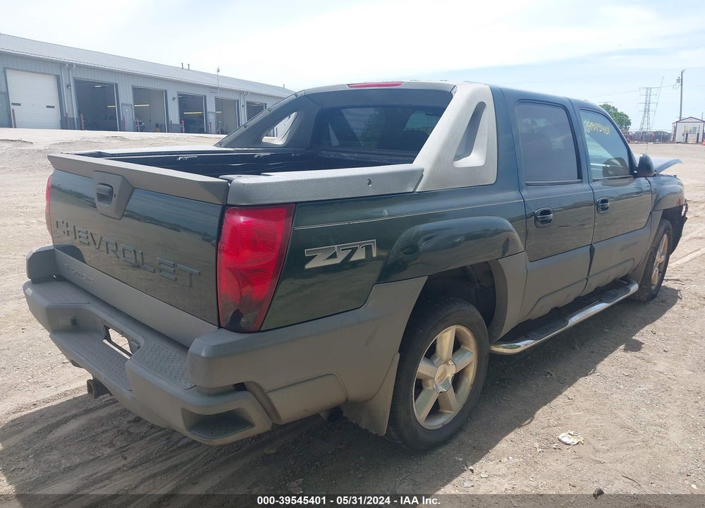 2002 CHEVROLET AVALANCHE 1500 VIN: 3GNEK13T62G149921