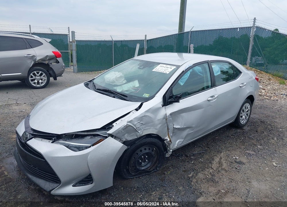 2018 TOYOTA COROLLA LE VIN: 2T1BURHE9JC072825