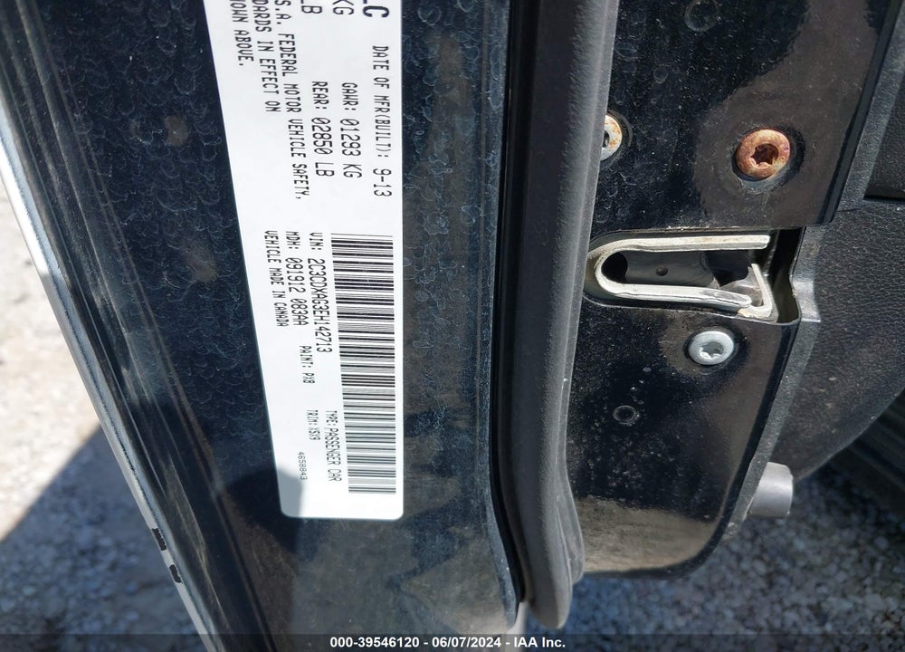 2014 DODGE CHARGER POLICE VIN: 2C3CDXAG3EH142713