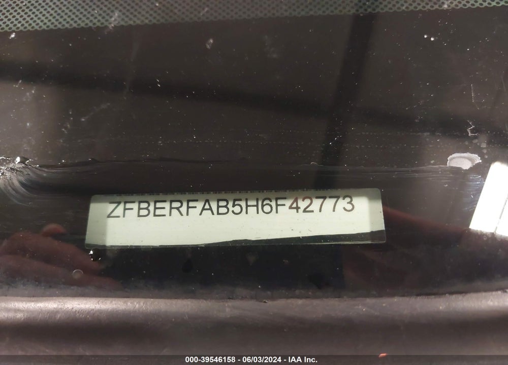2017 RAM PROMASTER CITY TRADESMAN VIN: ZFBERFAB5H6F42773