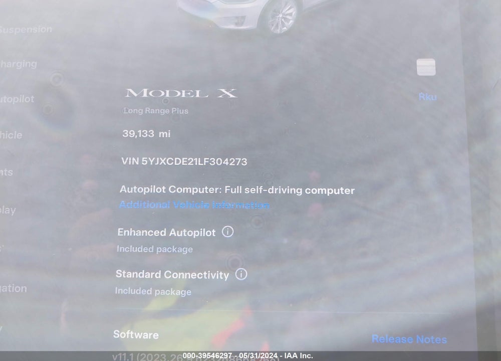 2020 TESLA MODEL X LONG RANGE DUAL MOTOR ALL-WHEEL DRIVE/LONG RANGE PLUS DUAL MOTOR ALL-WHEEL DRIVE VIN: 5YJXCDE21LF304273