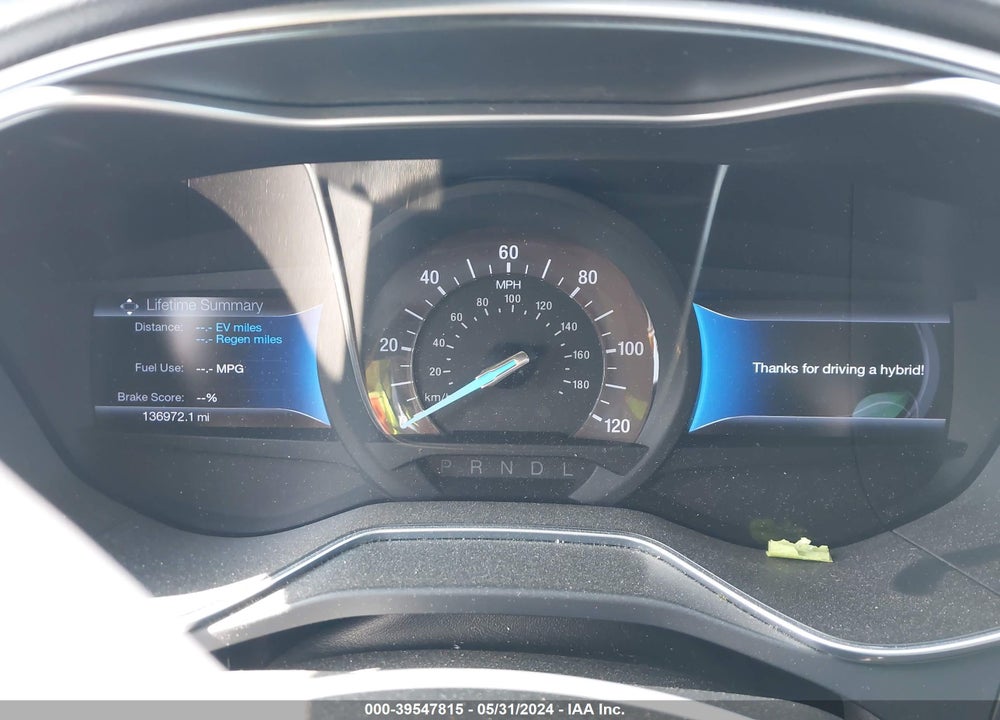 2013 FORD FUSION HYBRID SE VIN: 3FA6P0LU4DR157241