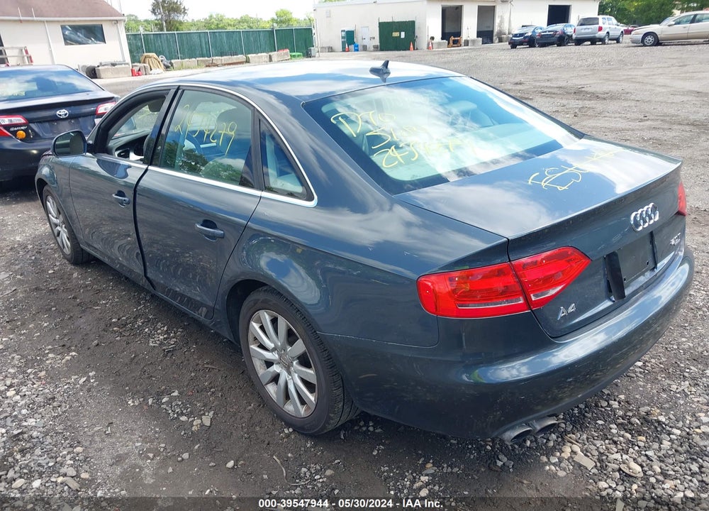 2009 AUDI A4 2.0T PREMIUM VIN: WAUSF78K19N038906