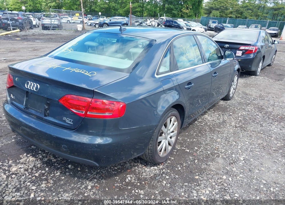 2009 AUDI A4 2.0T PREMIUM VIN: WAUSF78K19N038906