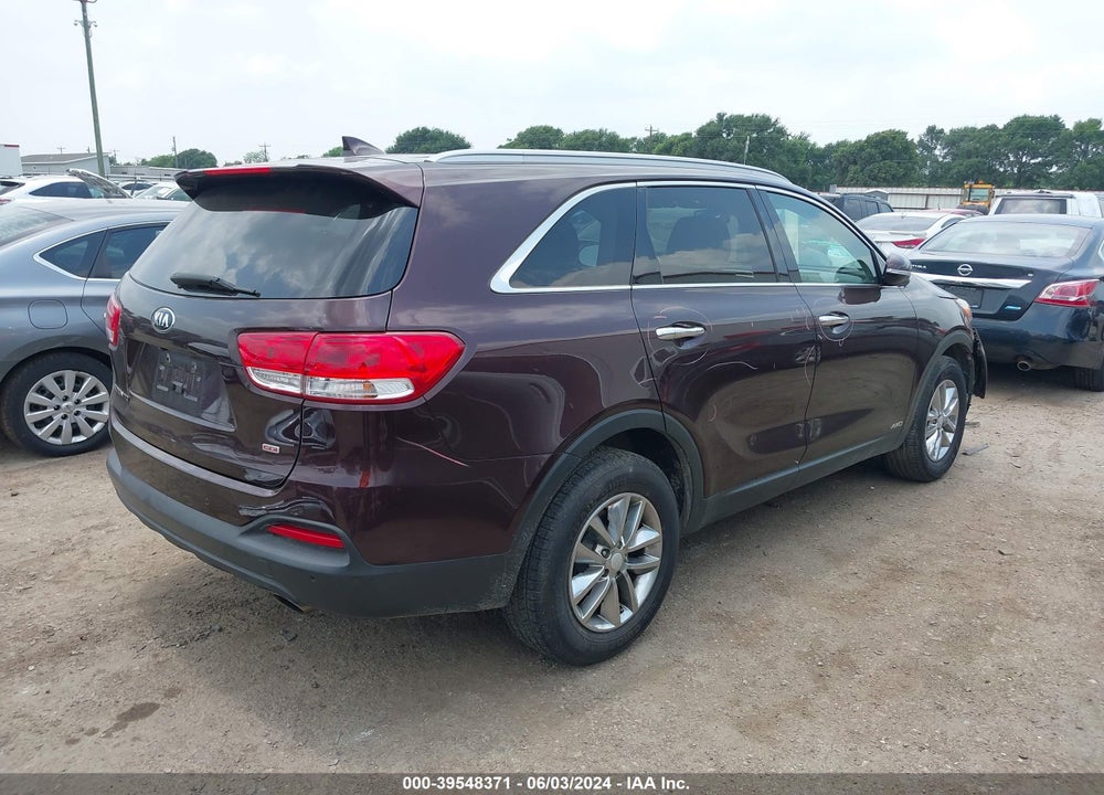 2016 KIA SORENTO 2.4L LX VIN: 5XYPGDA37GG080590