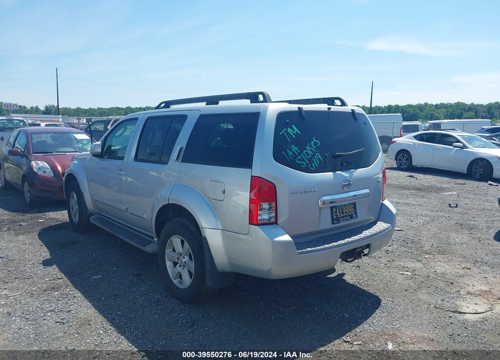 2009 NISSAN PATHFINDER SE VIN: 5N1AR18B99C609357