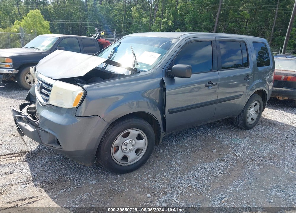 2012 HONDA PILOT LX VIN: 5FNYF3H25CB005323