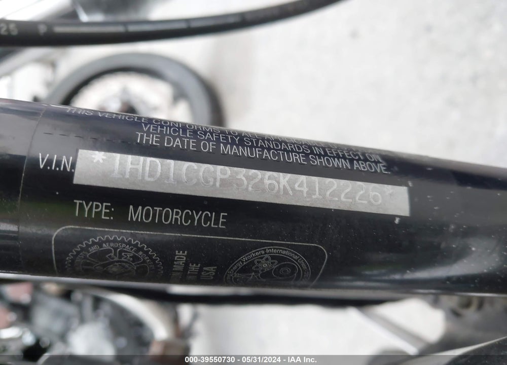 2006 HARLEY-DAVIDSON XL1200 C VIN: 1HD1CGP326K412226