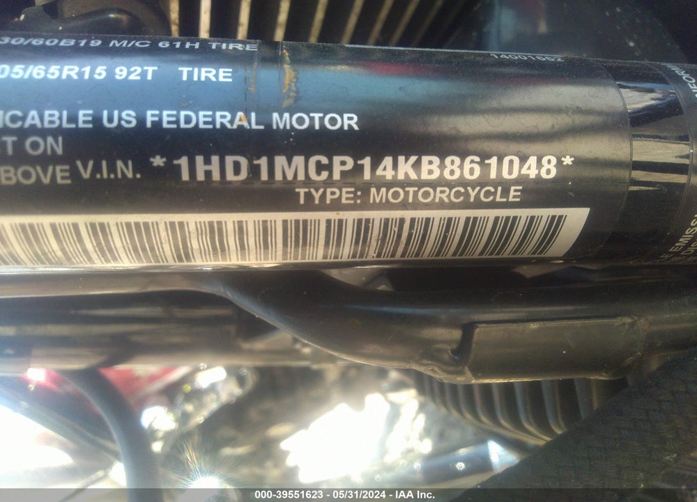 2019 HARLEY-DAVIDSON FLRT VIN: 1HD1MCP14KB861048