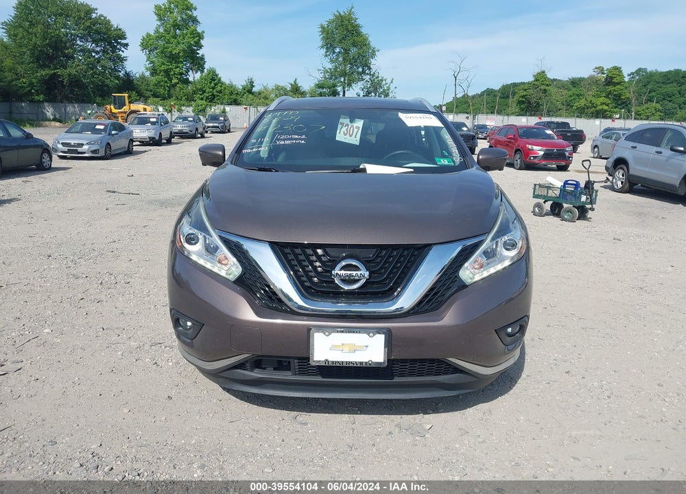 2016 NISSAN MURANO PLATINUM VIN: 5N1AZ2MH4GN144875