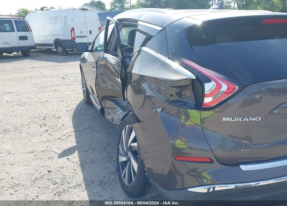 2016 NISSAN MURANO PLATINUM VIN: 5N1AZ2MH4GN144875
