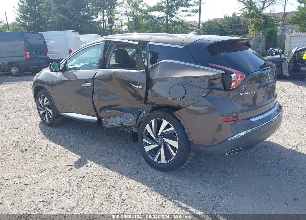 2016 NISSAN MURANO PLATINUM VIN: 5N1AZ2MH4GN144875