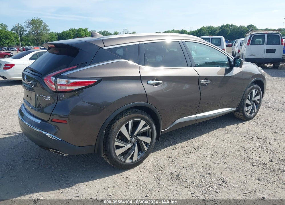 2016 NISSAN MURANO PLATINUM VIN: 5N1AZ2MH4GN144875