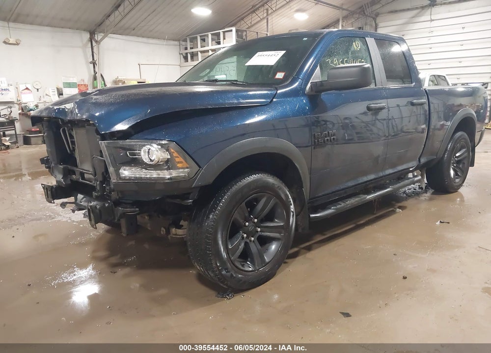 2021 RAM 1500 CLASSIC WARLOCK QUAD CAB 4X4 6'4 BOX VIN: 1C6RR7GG2MS526608