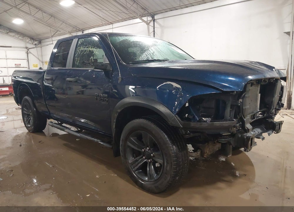 2021 RAM 1500 CLASSIC WARLOCK QUAD CAB 4X4 6'4 BOX VIN: 1C6RR7GG2MS526608
