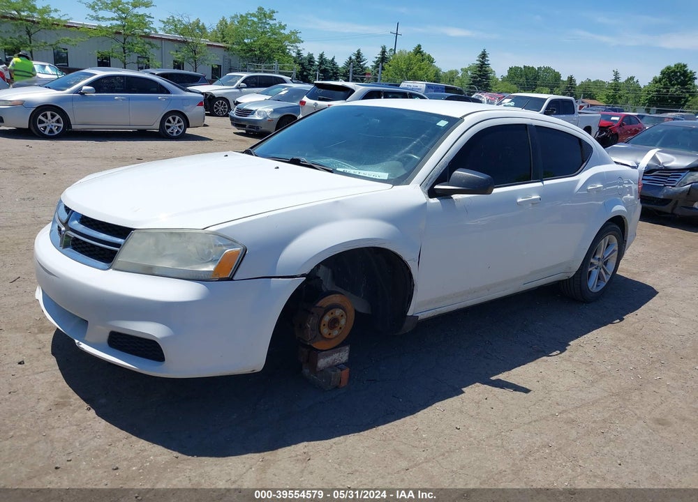 2013 AVENGER DODGE  SE V6 VIN: 1C3CDZAG0DN575908