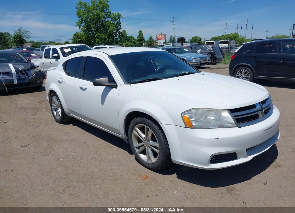 2013 AVENGER DODGE  SE V6 VIN: 1C3CDZAG0DN575908