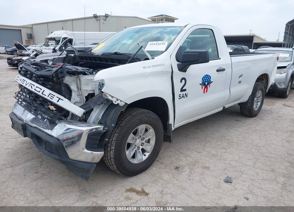 2021 CHEVROLET SILVERADO 1500 2WD REGULAR CAB LONG BED WT VIN: 3GCNWAEF1MG446392