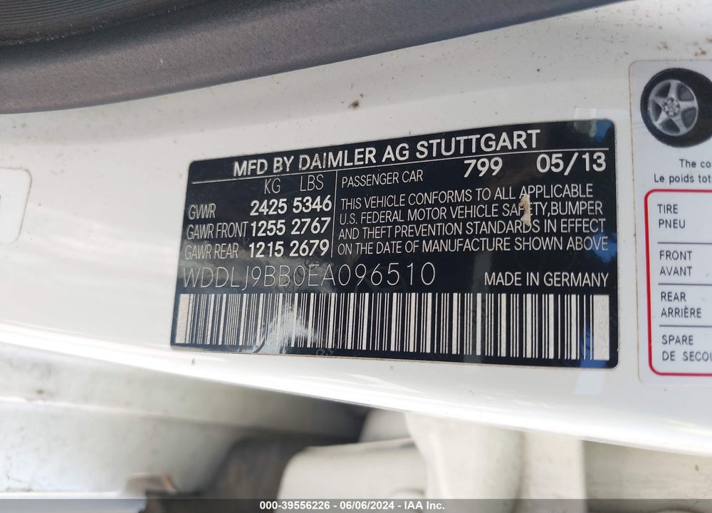 2014 MERCEDES-BENZ CLS 550 4MATIC VIN: WDDLJ9BB0EA096510