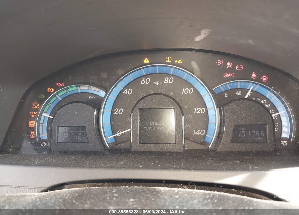 2012 TOYOTA CAMRY HYBRID XLE VIN: 4T1BD1FK6CU040376