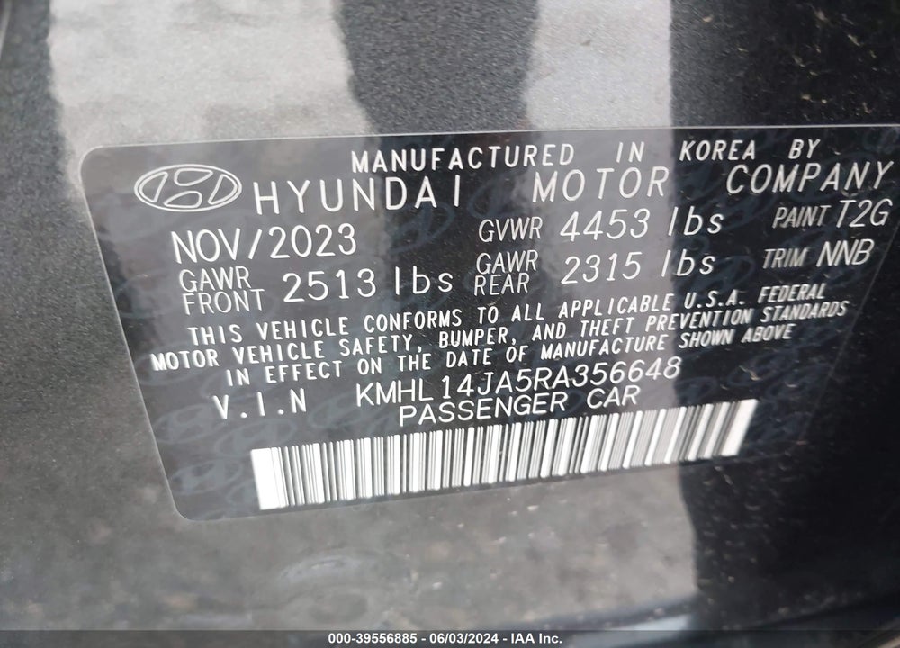 2024 HYUNDAI SONATA SEL VIN: KMHL14JA5RA356648