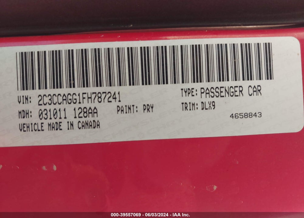 2015 CHRYSLER 300 300S VIN: 2C3CCAGG1FH787241
