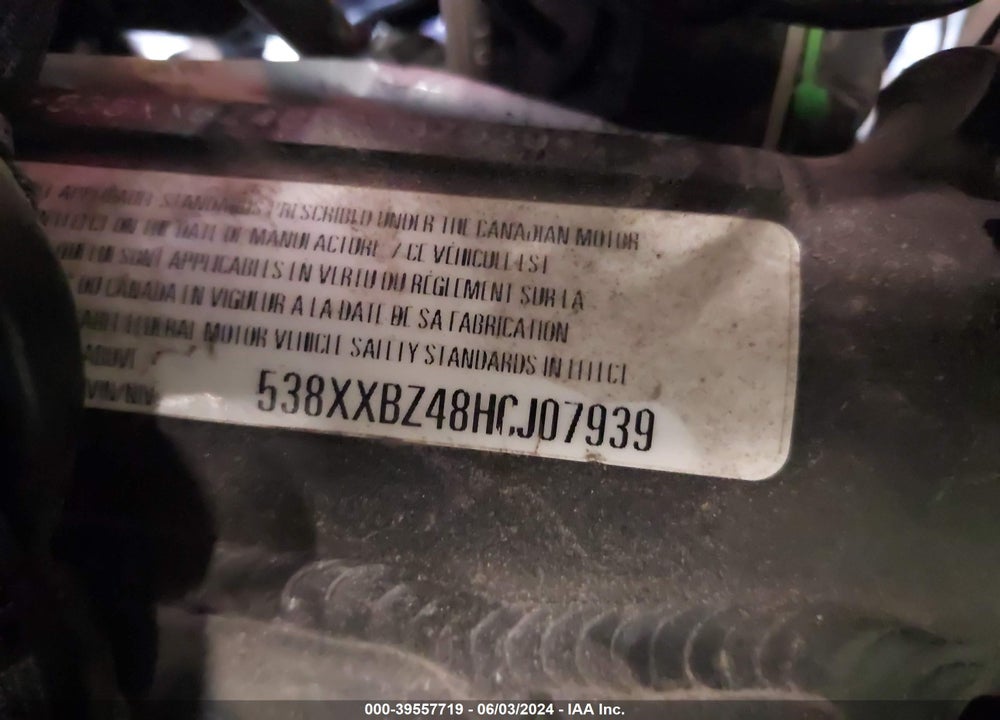 2017 ZERO MOTORCYCLES INC FXS 3.3/6.5 VIN: 538XXBZ48HCJ07939