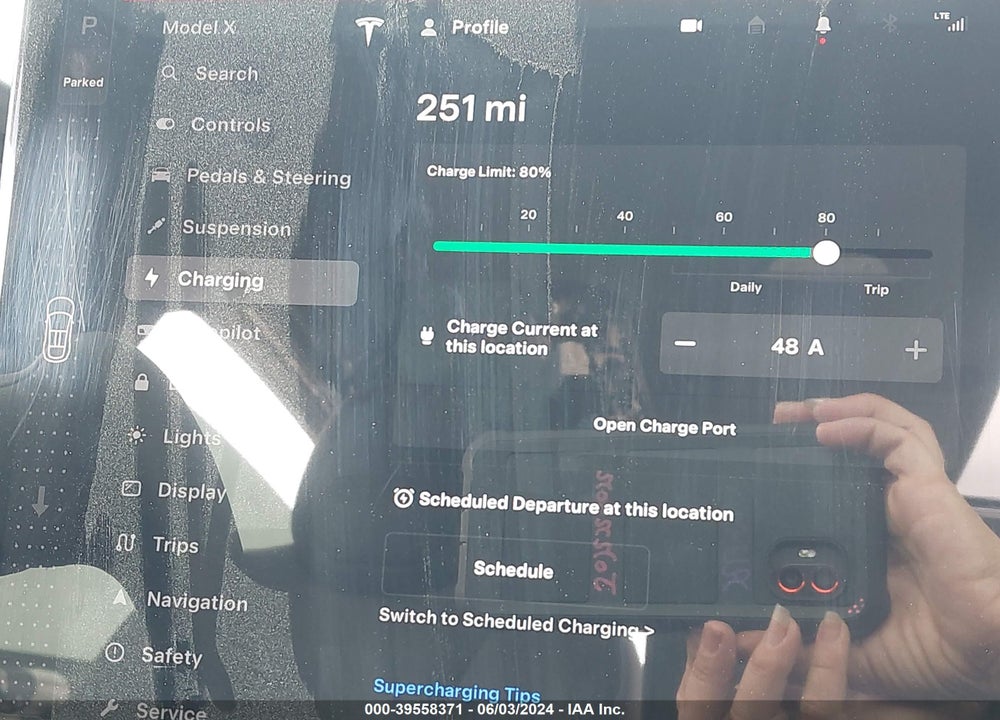 2024 TESLA MODEL X LONG RANGE VIN: 7SAXCDE51RF444605