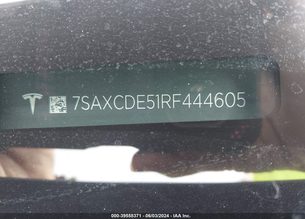 2024 TESLA MODEL X LONG RANGE VIN: 7SAXCDE51RF444605