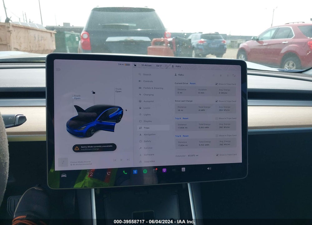 2019 TESLA MODEL 3 LONG RANGE/PERFORMANCE VIN: 5YJ3E1EB6KF413351