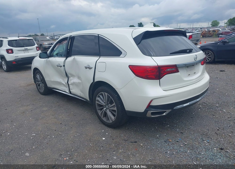 2017 ACURA MDX TECHNOLOGY PACKAGE VIN: 5FRYD4H59HB040037