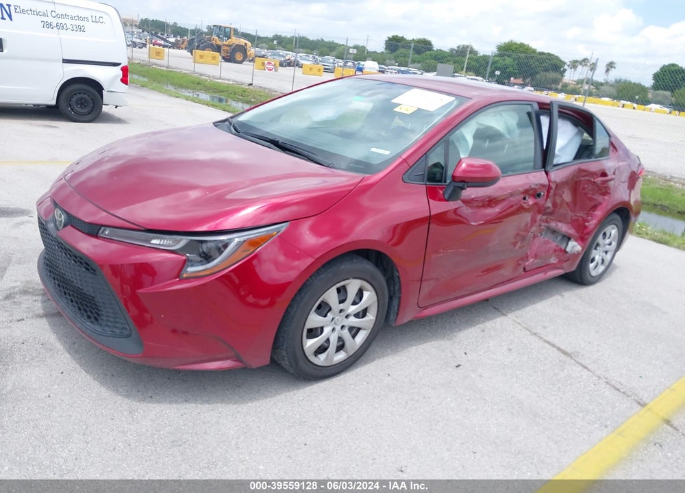 2022 TOYOTA COROLLA LE VIN: JTDEPMAE7NJ222541