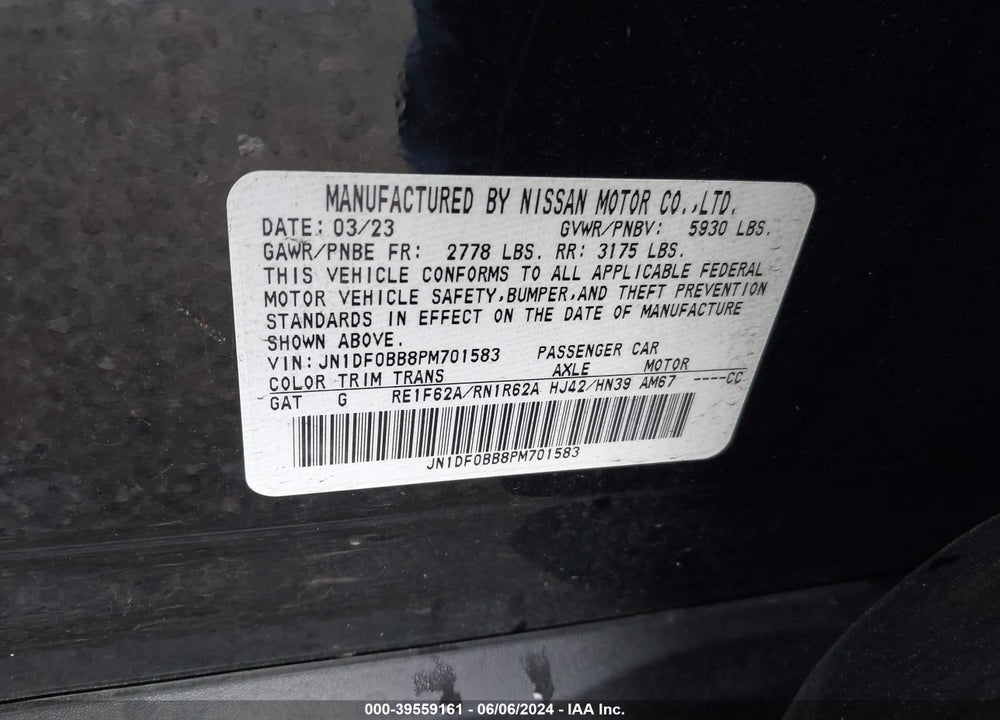 2023 NISSAN ARIYA EVOLVE+ VIN: JN1DF0BB8PM701583