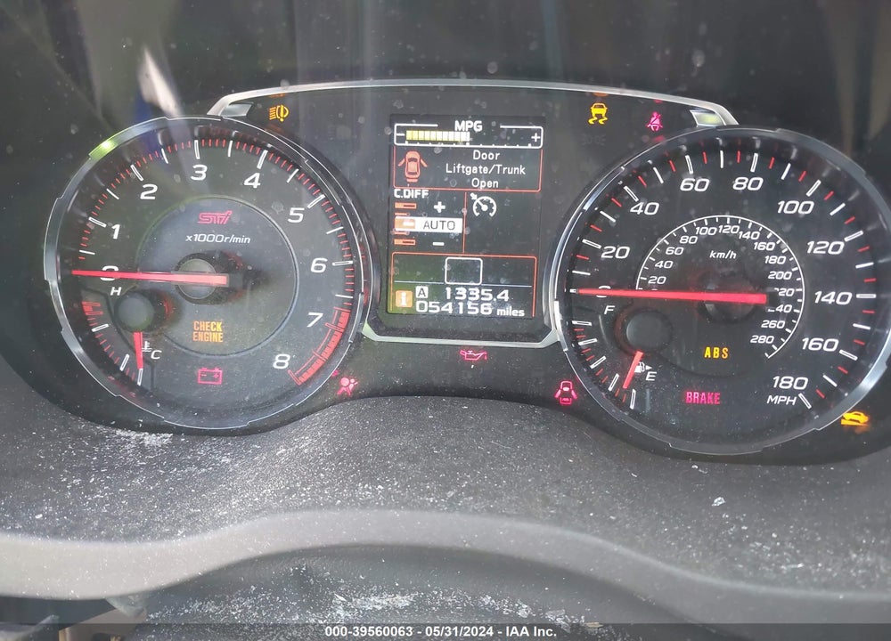 2019 SUBARU WRX STI VIN: JF1VA2R69K9828249