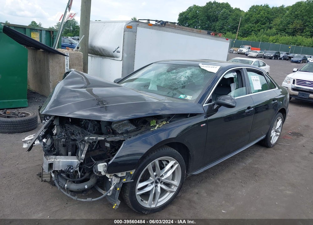 2020 AUDI A4 PREMIUM 45 TFSI QUATTRO S TRONIC VIN: WAUDNAF48LN007530