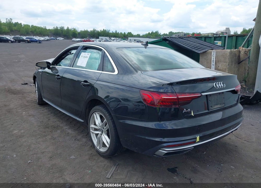 2020 AUDI A4 PREMIUM 45 TFSI QUATTRO S TRONIC VIN: WAUDNAF48LN007530