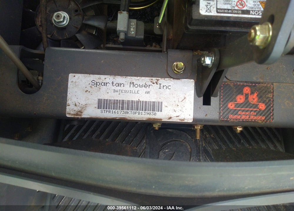 2023 SPARTAN RIDING LAWNMOWER KG-PRO KAWASAKI FT730V 24 HP VIN: 161730KT8PB139030
