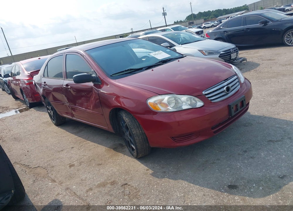 2003 TOYOTA COROLLA CE VIN: 2T1BR32E93C163877