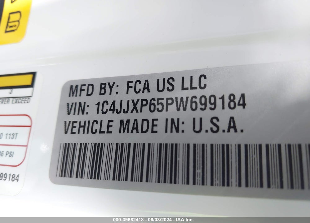 2023 JEEP WRANGLER 4XE VIN: 1C4JJXP65PW699184