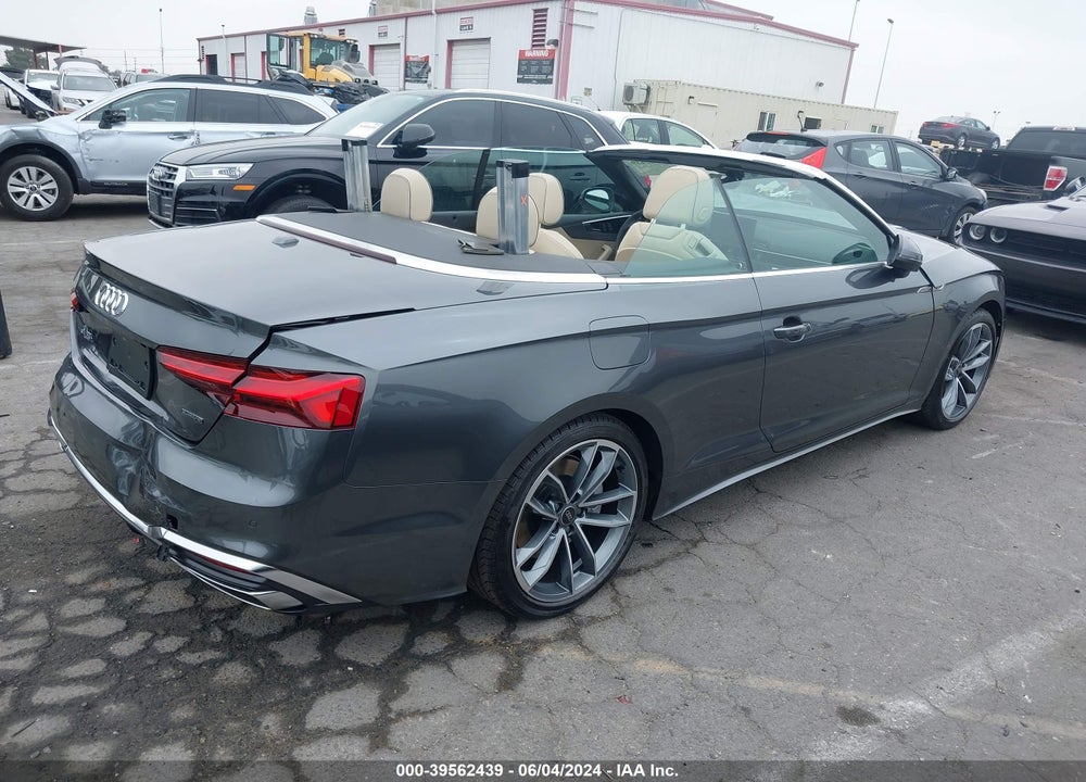 2024 AUDI A5 CABRIOLET PREMIUM PLUS 45 TFSI S LINE QUATTRO S TRONIC VIN: WAU4AGF53RN006155