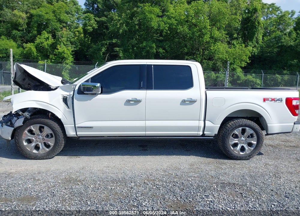 2022 FORD F-150 PLATINUM VIN: 1FTFW1ED6NFB76324