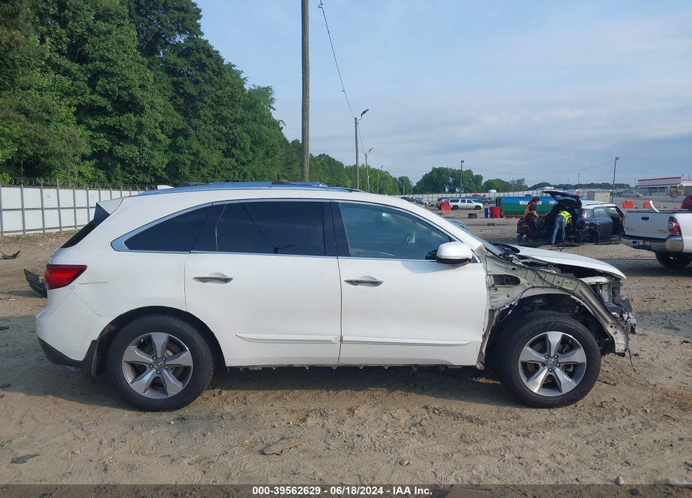 2014 ACURA MDX VIN: 5FRYD4H21EB007020