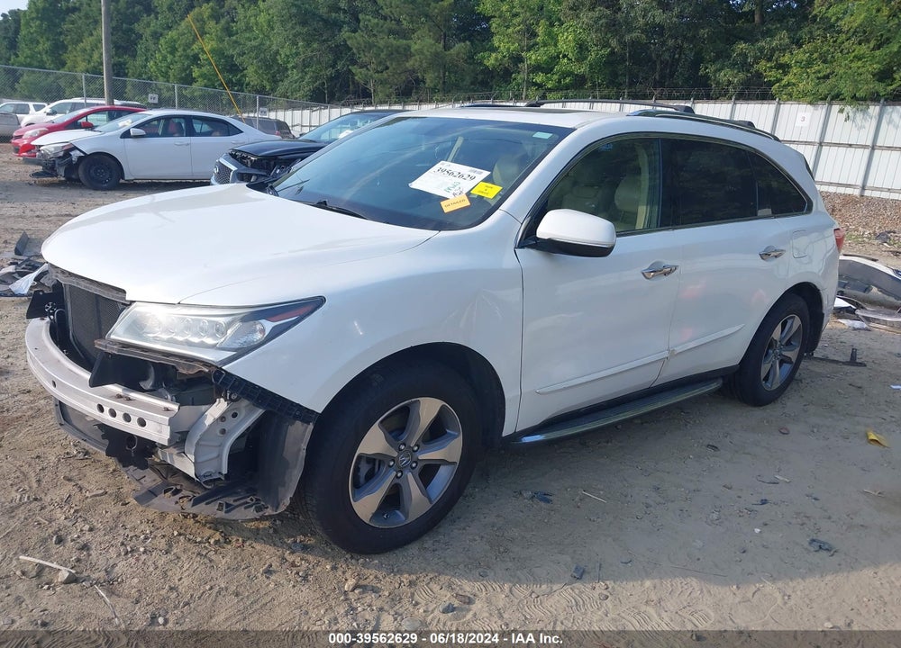 2014 ACURA MDX VIN: 5FRYD4H21EB007020